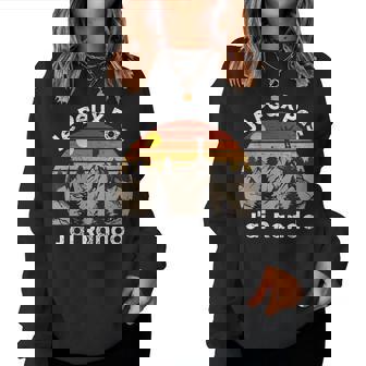 Escape To Nature Decor Je Peux Pas J'ai Rando Rando En Montagne Noir À Col En Coupe Classique Manche À Double Couture Uni Outdoor Randonnée Sweat-shirt pour femme - Cadeauxyz