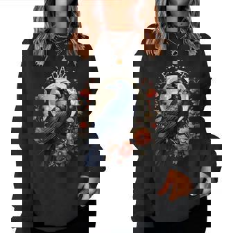 F-Caw-F Crow Raven Moon Adult Humor Nature Graphic Women Sweatshirt | Mazezy