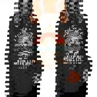 Faith Can Move Mountains Retro Sunset Bible Verse Christian Women Sweatshirt - Thegiftio