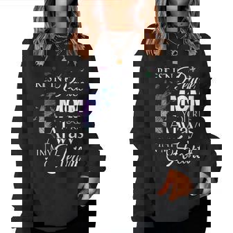 Family Rest In Peace Mom You Are Always In My Heart Women Sweatshirt - Monsterry