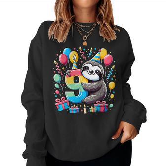 Faultier 9 Geburtstag Für Junge Mädchen 9 Jahre Alt Neunte Neun Faultier Sweatshirt Frauen - Geschenkecke