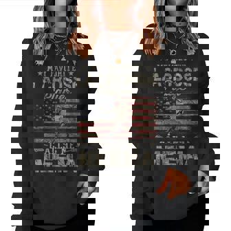 My Favorite Lacrosse Player Calls Me Meema Mother's Day Women Sweatshirt - Monsterry