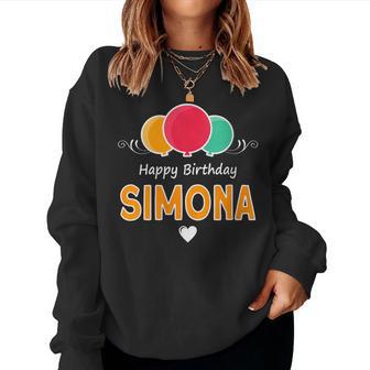 Feliz Cumpleaños Diciendoimona Cuello Sudadera Mujer - Regaloses