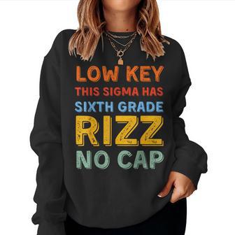 First Day Of School 6Th Grade Rizz School Women Sweatshirt - Thegiftio UK