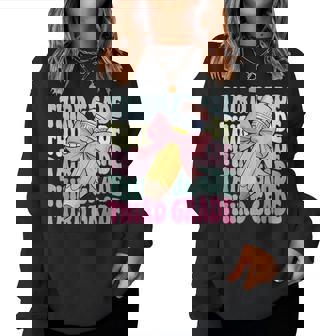 First Day Of School Third Grade Coquette 3Rd Grade Women Sweatshirt | Mazezy