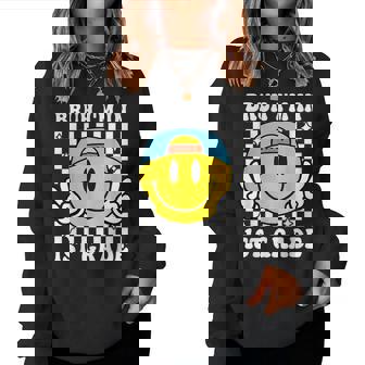 First Grade Boy Bruh I'm In 1St Grade Student Back To School Women Sweatshirt | Mazezy