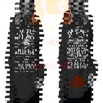 My First As A Grandma Cute Grandmother Women Sweatshirt | Seseable UK