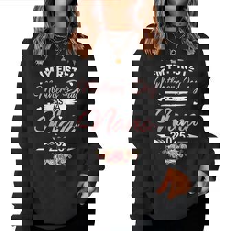 My First Mother's Day As A Nana 2025 Expecting New Baby Women Sweatshirt | Mazezy