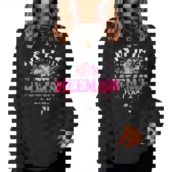 First Time Meemaw 2025 Mother's Day Soon To Be Meemaw Women Sweatshirt - Thegiftio