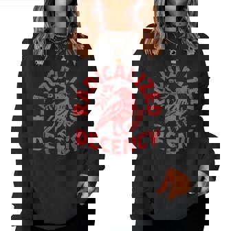 Floral Radicalized By Basic Decency Feminist Activist Women Sweatshirt | Mazezy