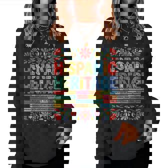 Flower Latin Countries Flag National Hispanic Heritage Month Women Sweatshirt - Thegiftio