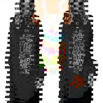 Flower Power ヒッピー サイケデリック '70年代レトロ レディーススウェットシャツ - Kawaiitshirt