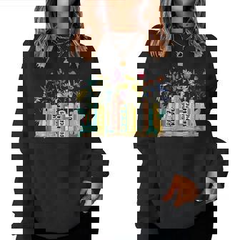 Freedom Democracy & Truth 8647 Retro Book Flower Women Sweatshirt - Thegiftio