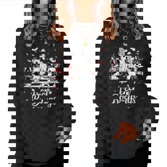 French Boo-Dog Halloween Ghost French Bulldog Fall Autumn Women Sweatshirt - Monsterry