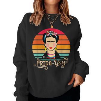 Frida-Yay Frida Floral Vintage Women Sweatshirt - Thegiftio UK