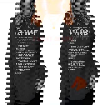 10 Things I Want In My Life ウイスキー Loves Whiskey レディーススウェットシャツ - Kawaiitshirt