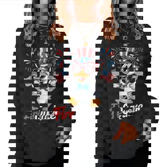4Th Of July Firequacker Duck Fourth Of July Patriotic Women Sweatshirt - Monsterry