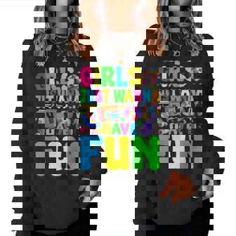 80'S Girls Just Wanna Have Fun 1980S Girl Women Women Sweatshirt - Thegiftio