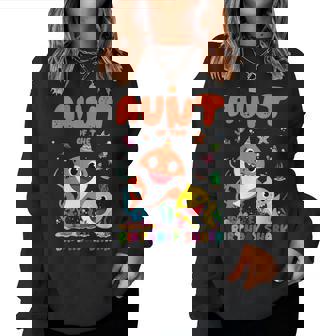 Birthday Boy Girl Aunt Of The Birthday Family Shark Women Sweatshirt - Thegiftio