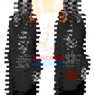 Chicken Jockey Trump Meme Women Sweatshirt - Thegiftio