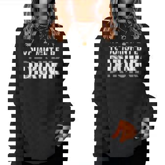 Drinking You Might Be Drunk レディーススウェットシャツ - Kawaiitshirt