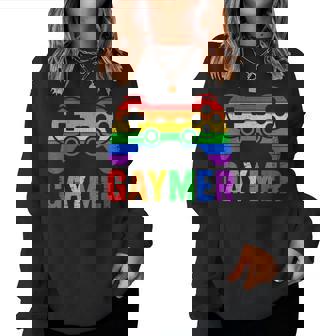 Gaymer Rainbow Game Pride Lgbt Support Women Sweatshirt - Thegiftio
