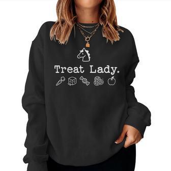 Horse Treat Lady Horse Mom Equestrian Horse Lover Women Sweatshirt - Thegiftio UK