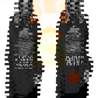 Meme Florida Everglades Alligator Alcatraz Women Sweatshirt | Mazezy