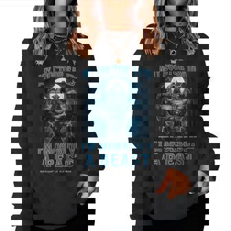 Graphic For Ns Alpha Wolf Beast Meme Women Sweatshirt - Thegiftio UK