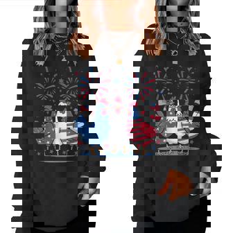 Patriotic Chickens Usa Flag 4Th Of July Chicken Lover Women Sweatshirt - Thegiftio