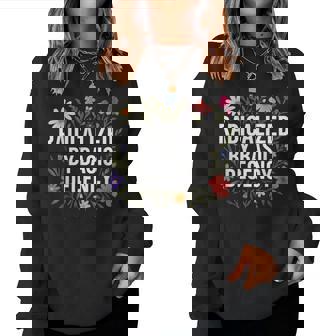 Radicalized By Basic Decency Vintage Floral Womens Women Sweatshirt | Mazezy
