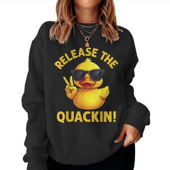 Rubber Duck Release The Quackin Women Sweatshirt - Thegiftio UK