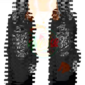 Skeleton Viva Mexico Independence Day Women Sweatshirt | Mazezy