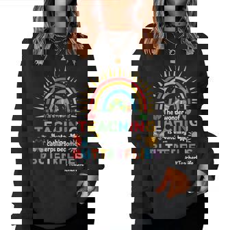 Teacher The Wonder Of Teaching Is Watching Caterpillar Women Sweatshirt - Thegiftio UK