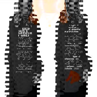 Basics Of Cat Geometry Back To School Math Teacher Women Sweatshirt - Thegiftio