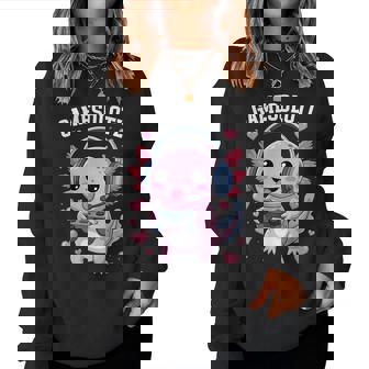 Gamesolotl Axolotl Gamer Kawaii Jeuidéo Garçons Filles Sweat-shirt pour femme - Cadeauxyz