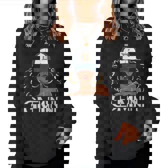 Gemini Queen Black Woman Cap Zodiac Sign Birthday Women Sweatshirt - Monsterry