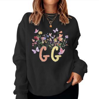 Gg Flowers Gg Grandmother Gg Grandma Women Sweatshirt - Thegiftio UK