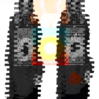 Girasol Mensaje Positivo Motivacional Flor Arte Floral Sudadera Mujer - Regaloses