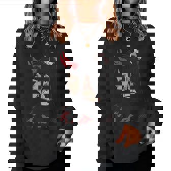 Girl With Red Horns 日本アートスタイル 面白いグラフィックtシャツ レディーススウェットシャツ - Kawaiitshirt