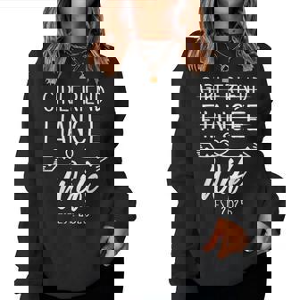 Girlfriend Fiancée Wife 2025 For Wedding And Honeymoon Women Sweatshirt - Thegiftio