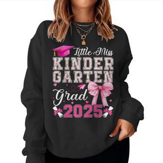 Girls Little Miss Kindergarten Grad 2025 Coquette Graduation Women Sweatshirt - Thegiftio UK
