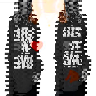 Girls Love Mywag シャツ おもしろい言葉 ガールズ Love Mywag レディーススウェットシャツ - Kawaiitshirt