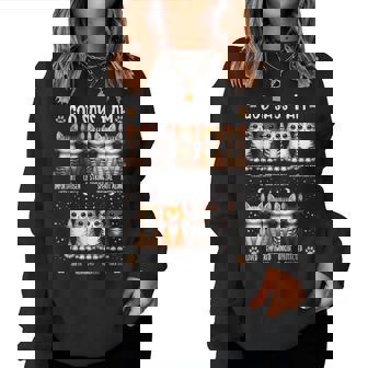 Godays I Am Christian 聖書詩 猫好き クリスチャン レディーススウェットシャツ - Kawaiitshirt