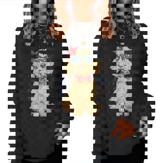 Goldendoodle 4Th Of July Patriotic Golden Doodle Dog Women Women Sweatshirt | Mazezy