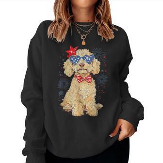Goldendoodle 4Th Of July Patriotic Golden Doodle Dog Women Women Sweatshirt - Thegiftio UK