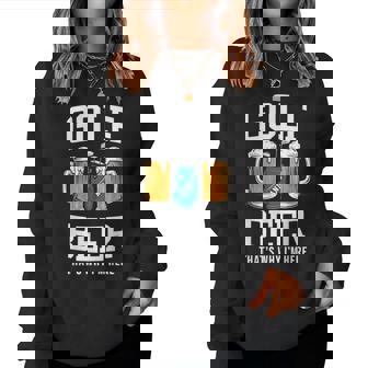 Golf And Beer That's Why I'm Here ゴルフ ビールを飲む人 レディーススウェットシャツ - Kawaiitshirt