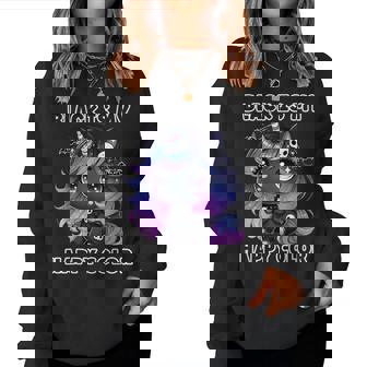 Goth Girl Black Is My Happy Color Gothic Unicorn Emo Girl Women Sweatshirt - Thegiftio