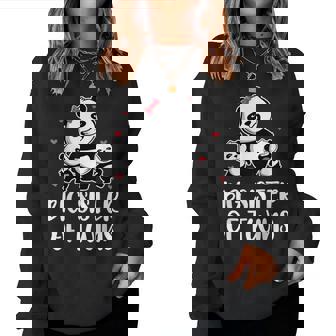 Grandeœur De Jumeaux Et Panda Cadeau D'anniversaire Sweat-shirt pour femme - Cadeauxyz