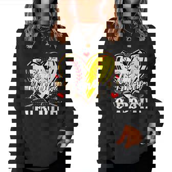 Grandma Of Both Baseball Softball Grandma Women Sweatshirt | Mazezy